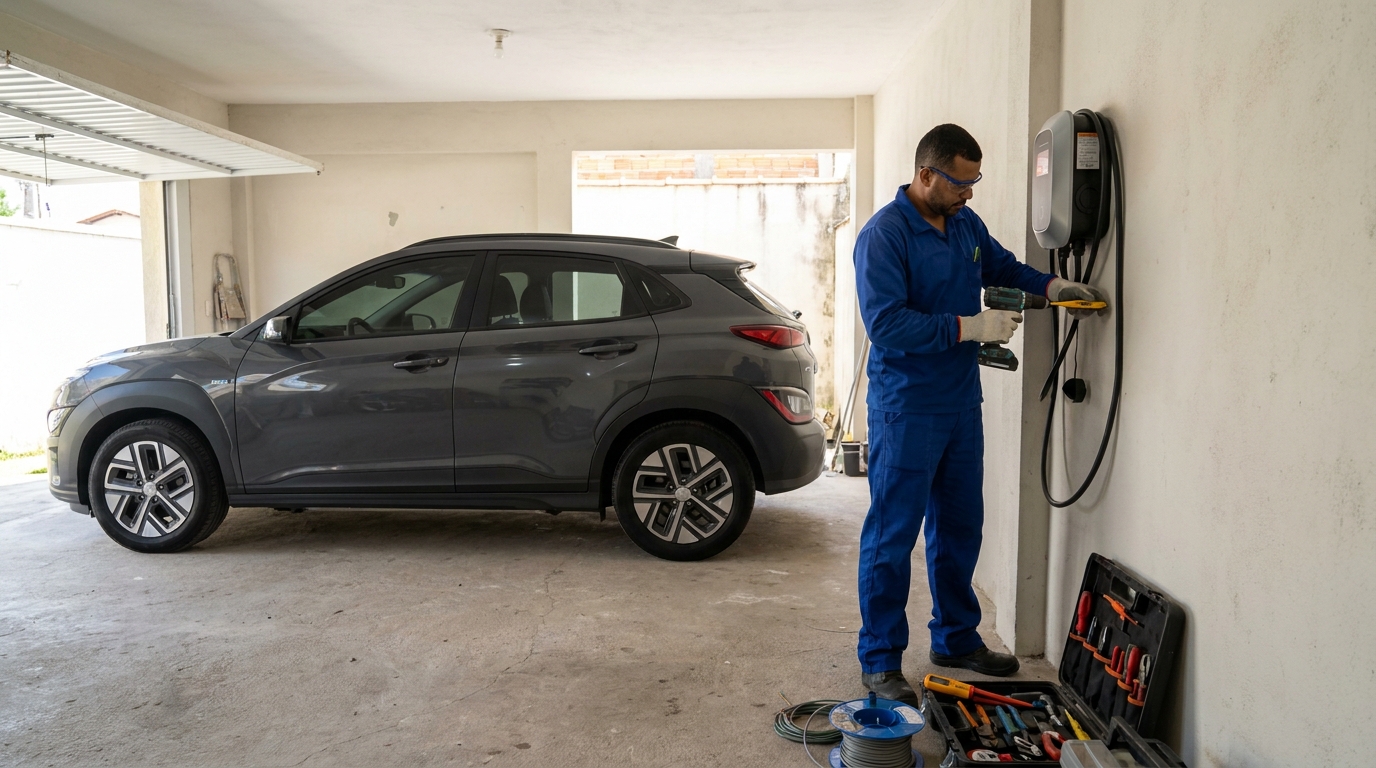 Instalacao de carregador de carro eletrico em Montes Claros‑MG