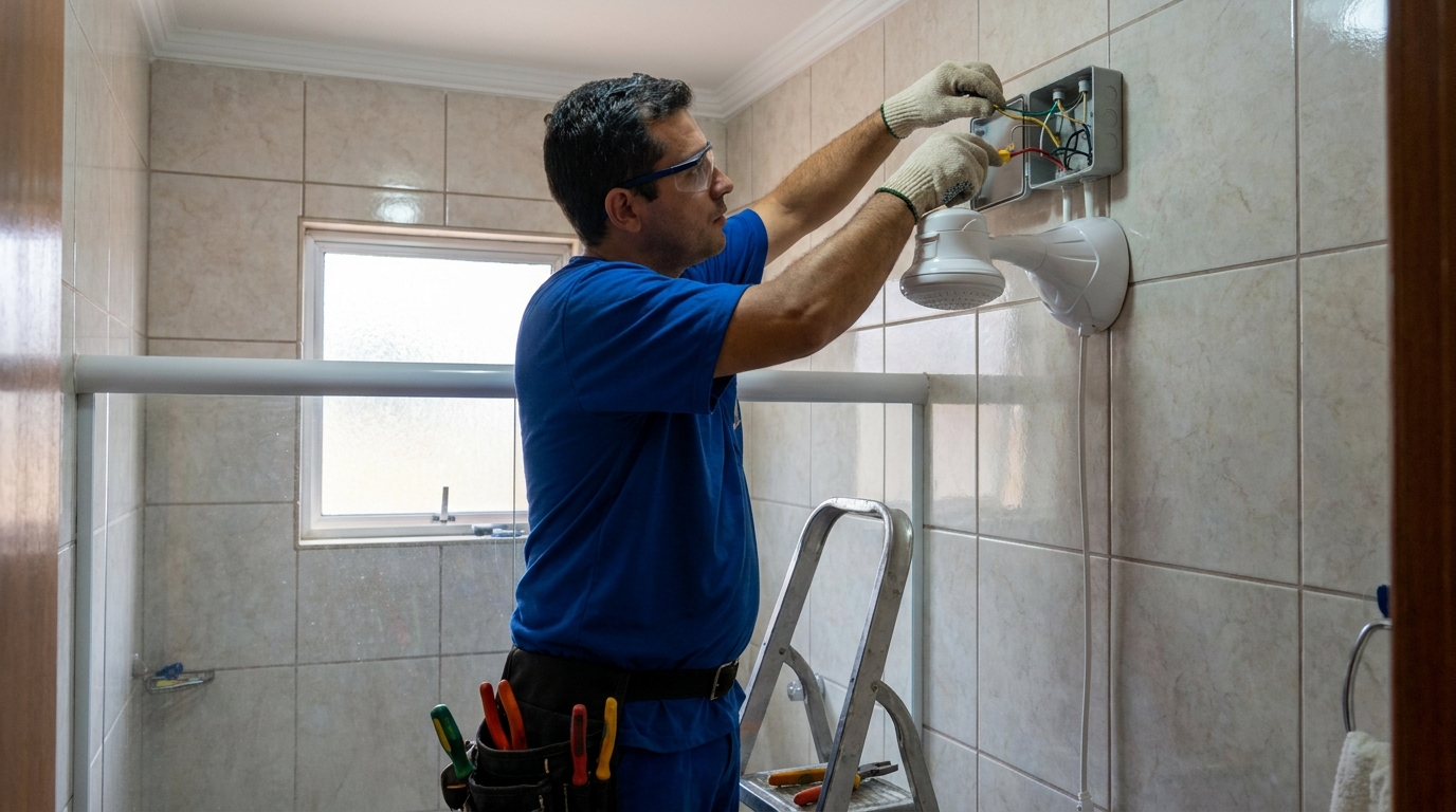 Instalacao de chuveiro eletrico profissional em Montes Claros‑MG