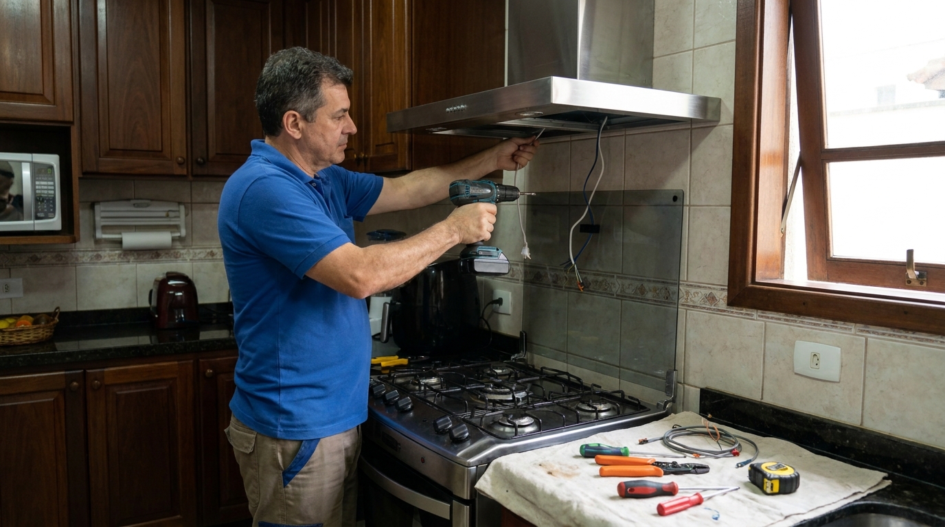 Instalacao de coifa e exaustor residencial em Montes Claros‑MG
