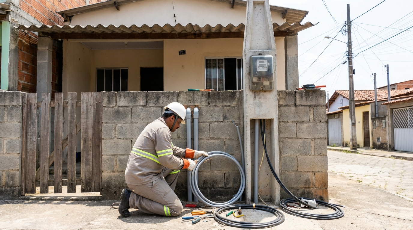 Instalacao de padrao de energia residencial em Montes Claros‑MG
