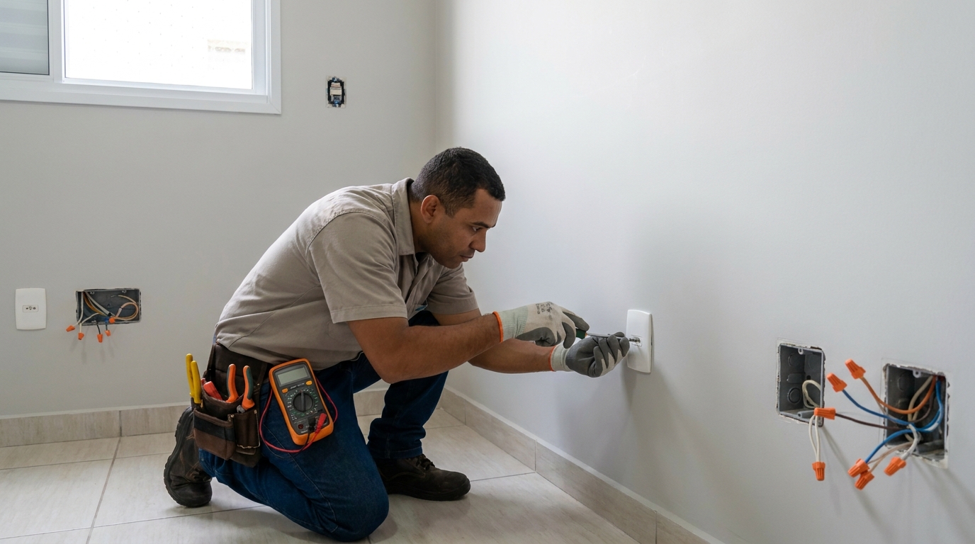 Instalacao de tomada e interruptor em Montes Claros‑MG