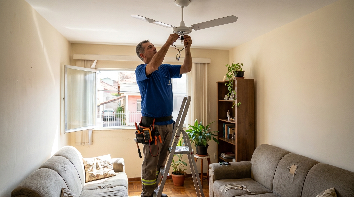 Instalacao de ventilador de teto em Montes Claros‑MG